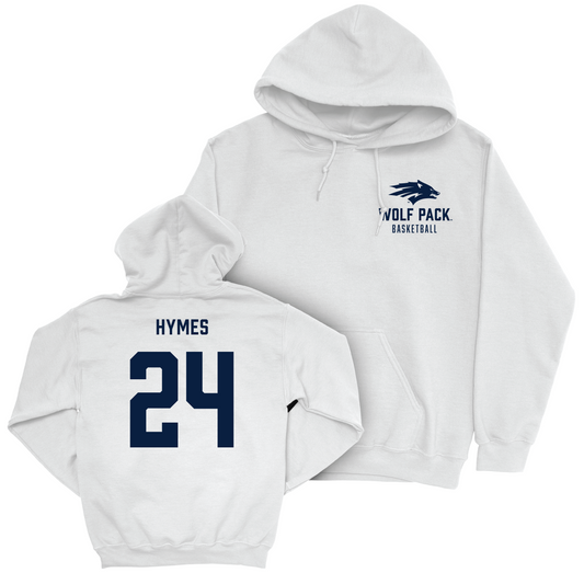 Nevada Men's Basketball White Logo Hoodie - Isaac Hymes Youth Small