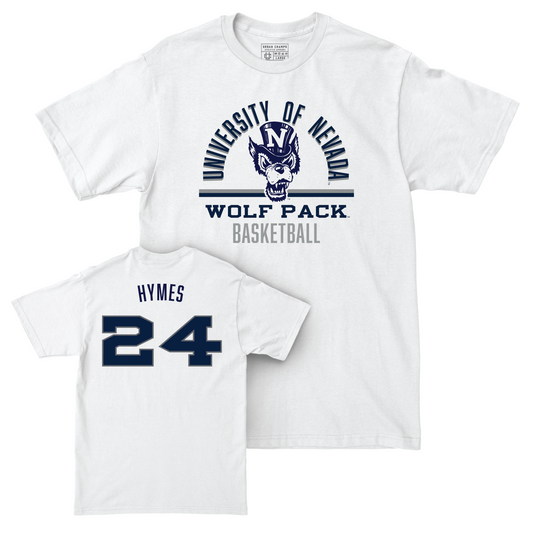 Nevada Men's Basketball White Classic Comfort Colors Tee - Isaac Hymes Youth Small