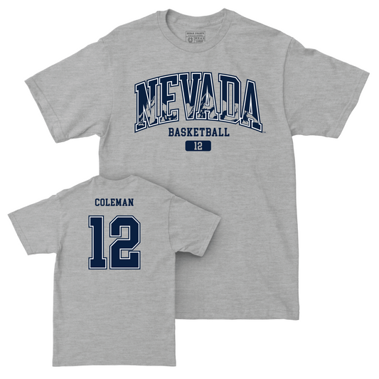 Nevada Men's Basketball Sport Grey Arch Tee - Jeriah Coleman Youth Small