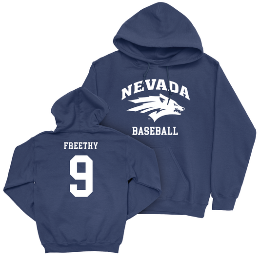 Nevada Baseball Navy Staple Hoodie - JR Freethy Youth Small