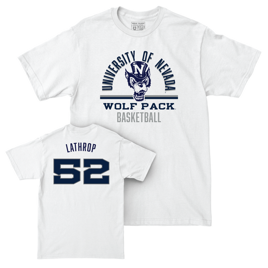 Nevada Women's Basketball White Classic Comfort Colors Tee - Natalie Lathrop Youth Small
