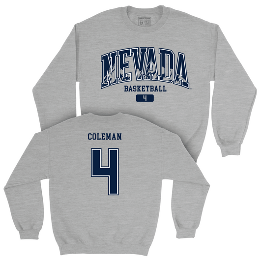 Nevada Men's Basketball Sport Grey Arch Crew - Tre Coleman Youth Small