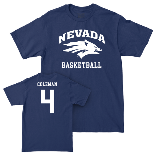 Nevada Men's Basketball Navy Staple Tee - Tre Coleman Youth Small