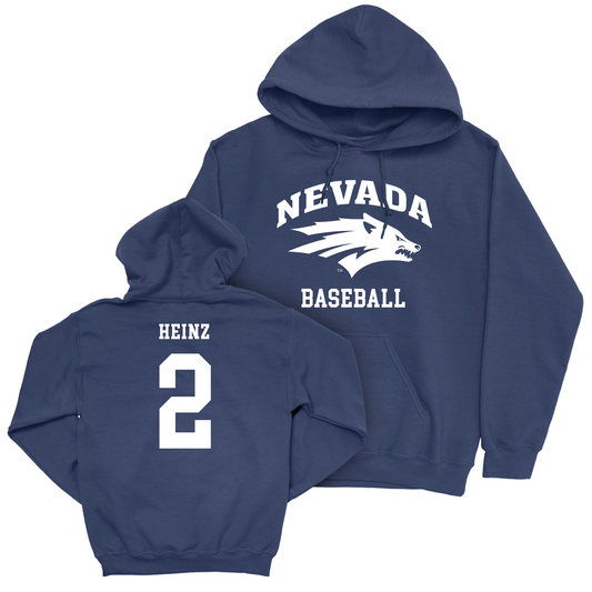 Nevada Baseball Navy Staple Hoodie - Tyson Heinz Youth Small