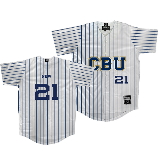CBU Baseball White Jersey   - Cody New