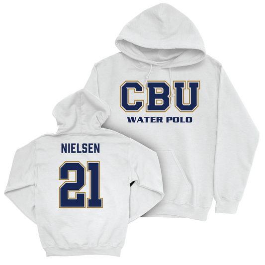 CBU Women's Water Polo White Classic Hoodie  - Amber Nielsen
