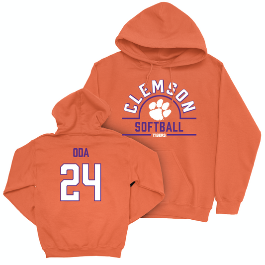 Clemson Softball Orange Arch Hoodie  - Arielle Oda