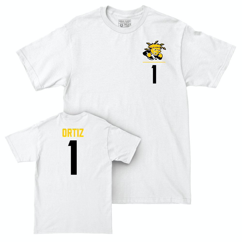 Wichita State Women's Basketball White Logo Comfort Colors Tee  - Kyleigh Ortiz