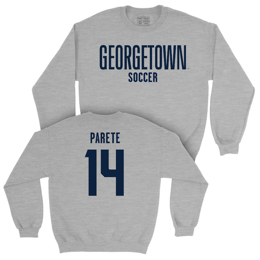 Georgetown Men's Soccer Sport Grey Wordmark Crew - Cole Parete