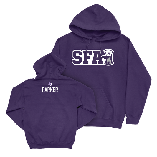 SFA Men's Track & Field Purple Sideline Hoodie  - Keaton Parker