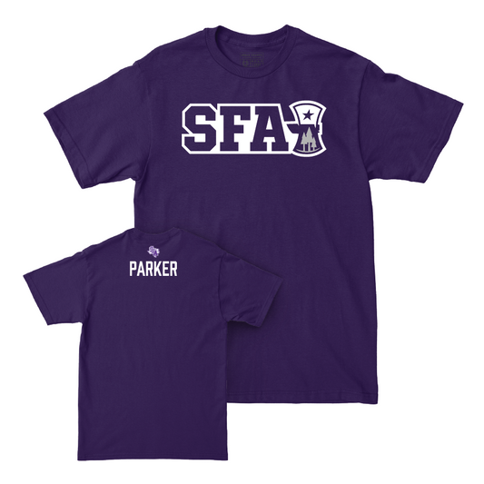 SFA Men's Track & Field Purple Sideline Tee  - Keaton Parker
