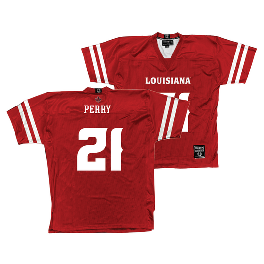Louisiana Football Red Jersey - Zylan Perry | #21