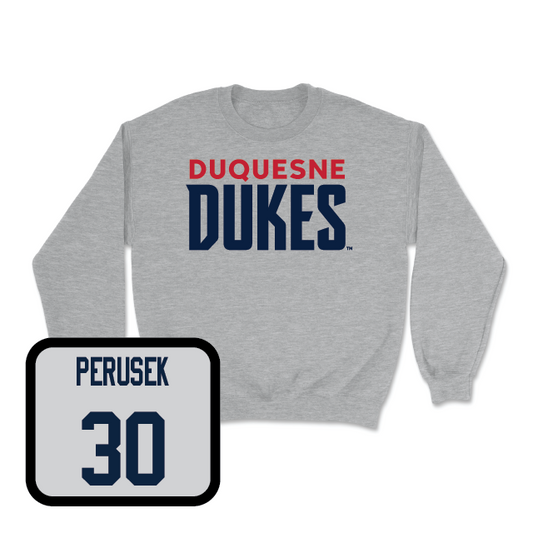 Duquesne Men's Basketball Sport Grey Lock Crew - Lucas Perusek