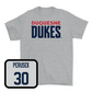 Duquesne Men's Basketball Sport Grey Lock Tee - Lucas Perusek