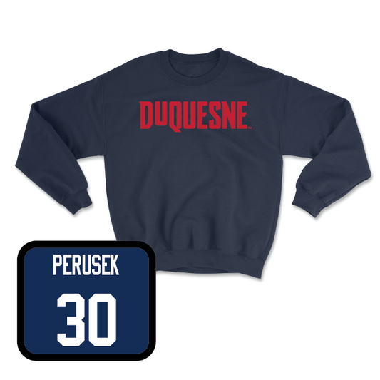 Duquesne Men's Basketball Navy Duquesne Crew - Lucas Perusek