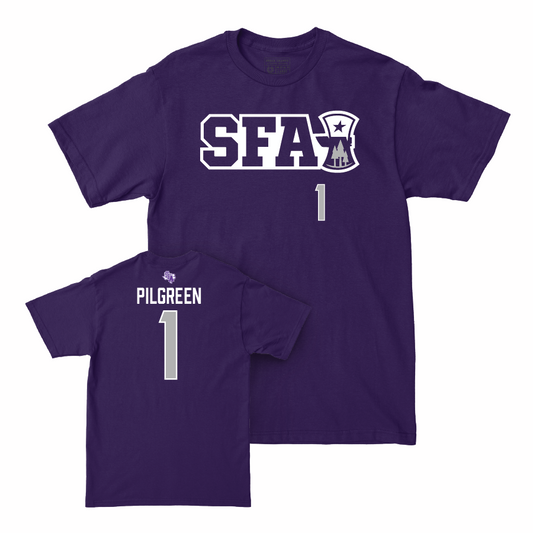 SFA Women's Soccer Purple Sideline Tee  - Logan Pilgreen