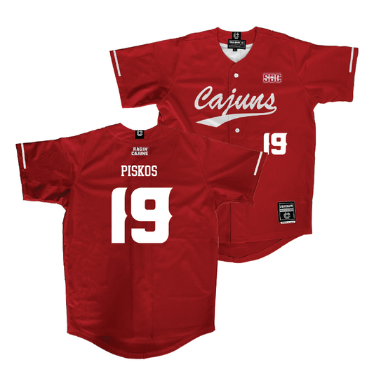 Louisiana Softball Vintage Red Jersey - Sophie Piskos | #19