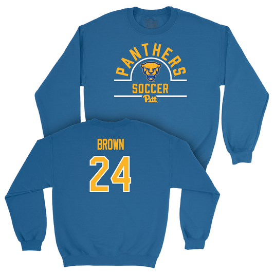 Pitt Men's Soccer Blue Arch Crew - Abraham Brown Small