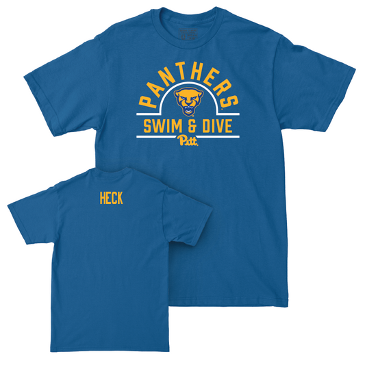 Pitt Men's Swim & Dive Blue Arch Tee - Andrew Heck Small