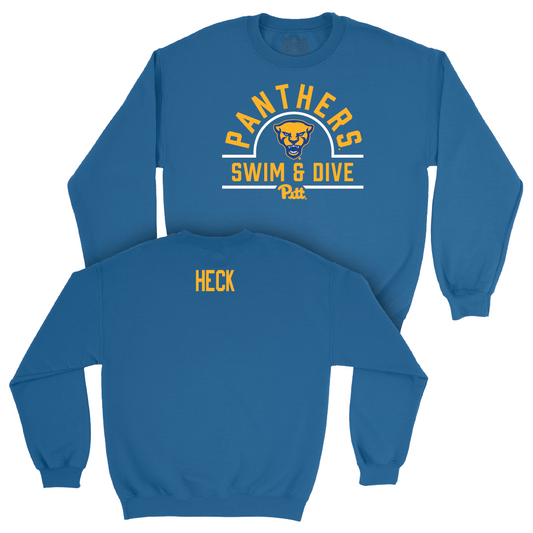Pitt Men's Swim & Dive Blue Arch Crew - Andrew Heck Small