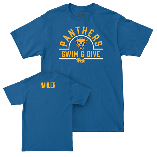 Pitt Men's Swim & Dive Blue Arch Tee - Adam Mahler Small