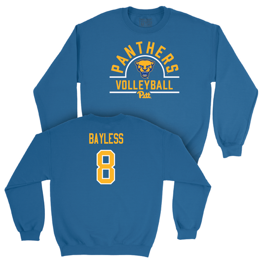 Pitt Women's Volleyball Blue Arch Crew - Blaire Bayless Small