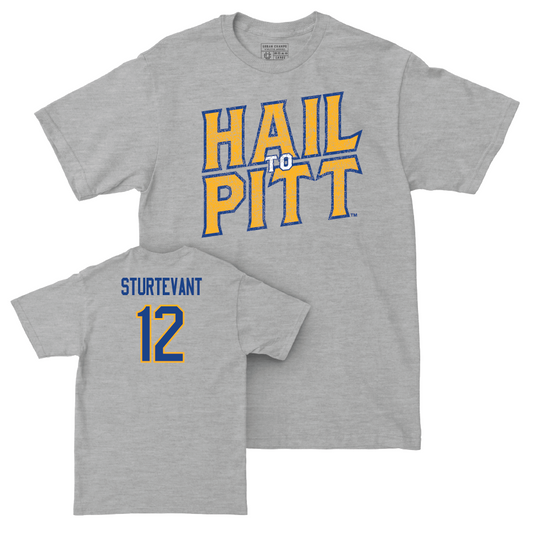 Pitt Baseball Sport Grey H2P Tee - Caleb Sturtevant Small