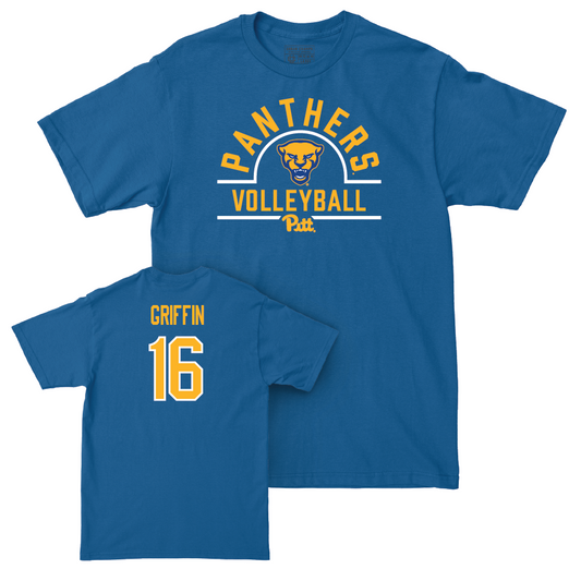 Pitt Women's Volleyball Blue Arch Tee - Dillyn Griffin Small
