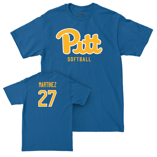 Pitt Softball Blue Script Tee - Desirae Martinez Small