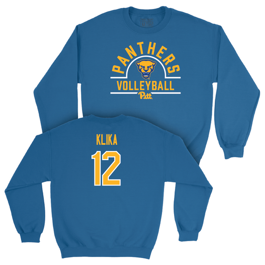 Pitt Women's Volleyball Blue Arch Crew - Emmy Klika Small