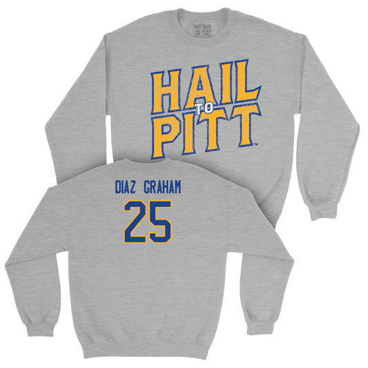 Pitt Men's Basketball Sport Grey H2P Crew - Guillermo Diaz Graham Small