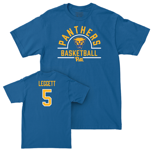 Pitt Men's Basketball Blue Arch Tee - Ishmael Leggett Small