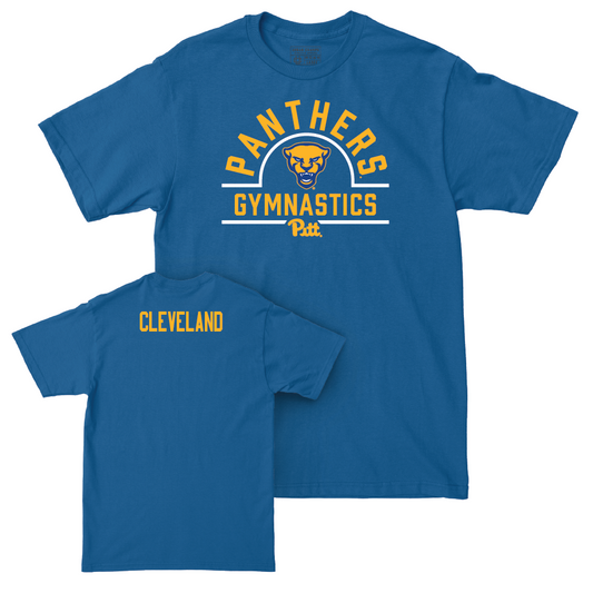 Pitt Women's Gymnastics Blue Arch Tee - Kaleigh Cleveland Small