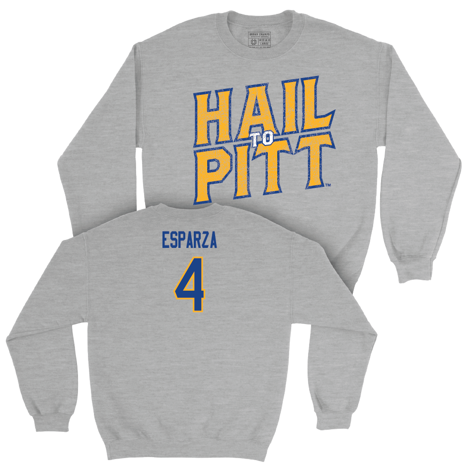 Pitt Softball Sport Grey H2P Crew - KK Esparza Small