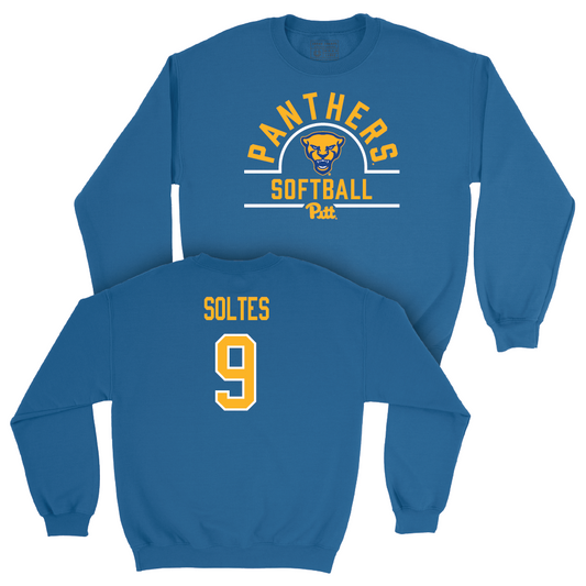 Pitt Softball Blue Arch Crew - Sandra Soltes Small