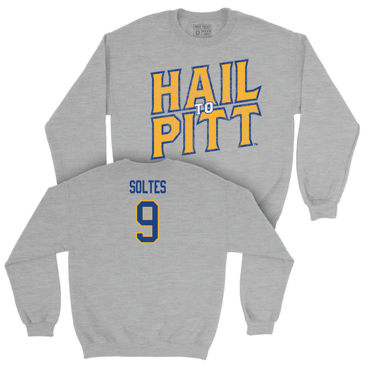 Pitt Softball Sport Grey H2P Crew - Sandra Soltes Small