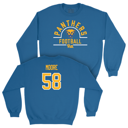 Pitt Football Blue Arch Crew - Terrence Moore Small