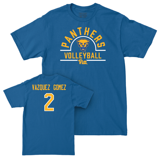 Pitt Women's Volleyball Blue Arch Tee - Valeria Vazquez Gomez Small