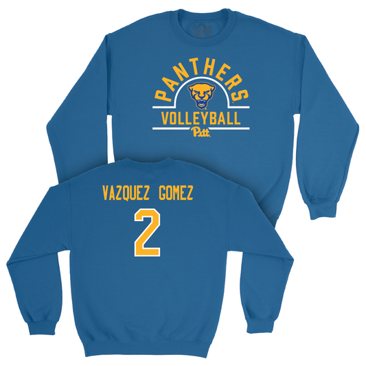 Pitt Women's Volleyball Blue Arch Crew - Valeria Vazquez Gomez Small