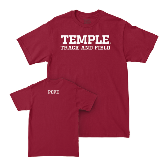 Temple Women's Track & Field Cherry Staple Tee  - Jade Pope