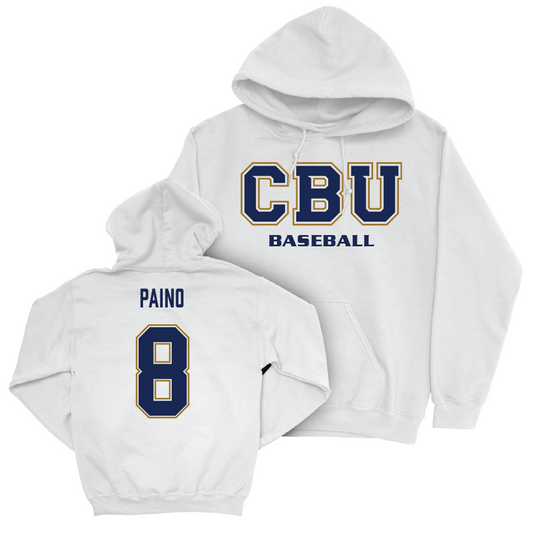 CBU Baseball White Classic Hoodie   - Josh Paino