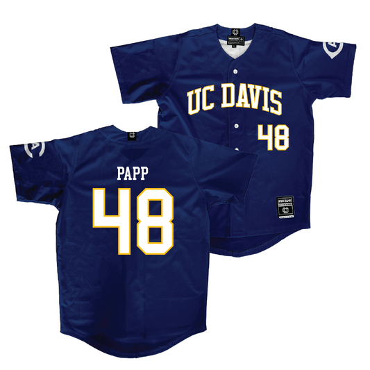 UC Davis Baseball Navy Jersey  - Sam Papp