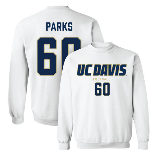 UC Davis Football White Classic Crew - Jake Parks