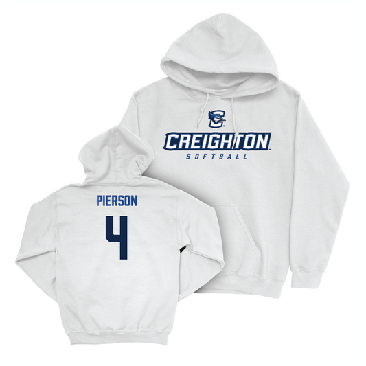 Creighton Softball White Athletic Hoodie  - Ashten Pierson