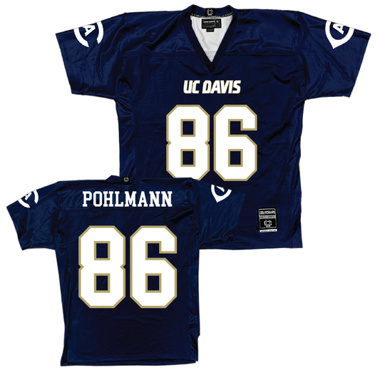 UC Davis Football Navy Jersey - Franz Pohlmann | #86