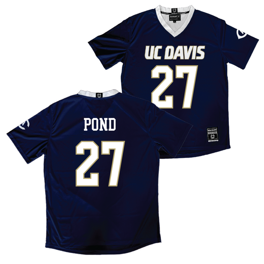 UC Davis Men's Navy Soccer Jersey -  Cole Pond