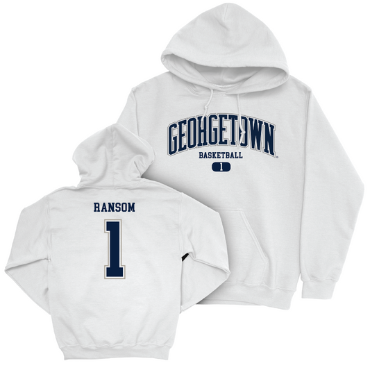 Georgetown Women's Basketball White Arch Hoodie  - Kelsey Ransom