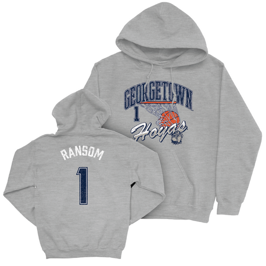 Georgetown Women's Basketball Sport Grey Hardwood Hoodie  - Kelsey Ransom