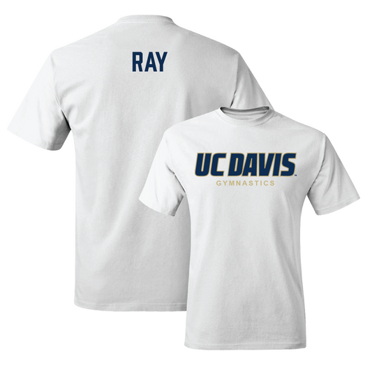 UC Davis Women's Gymnastics White Classic Comfort Colors Tee  - Megan Ray