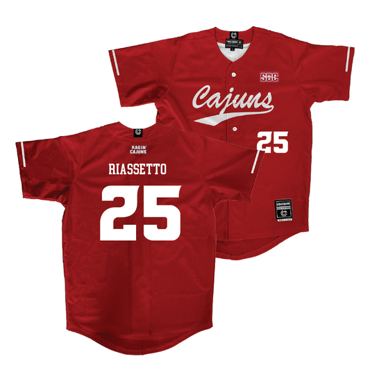 Louisiana Softball Vintage Red Jersey - Chloe Riassetto | #25